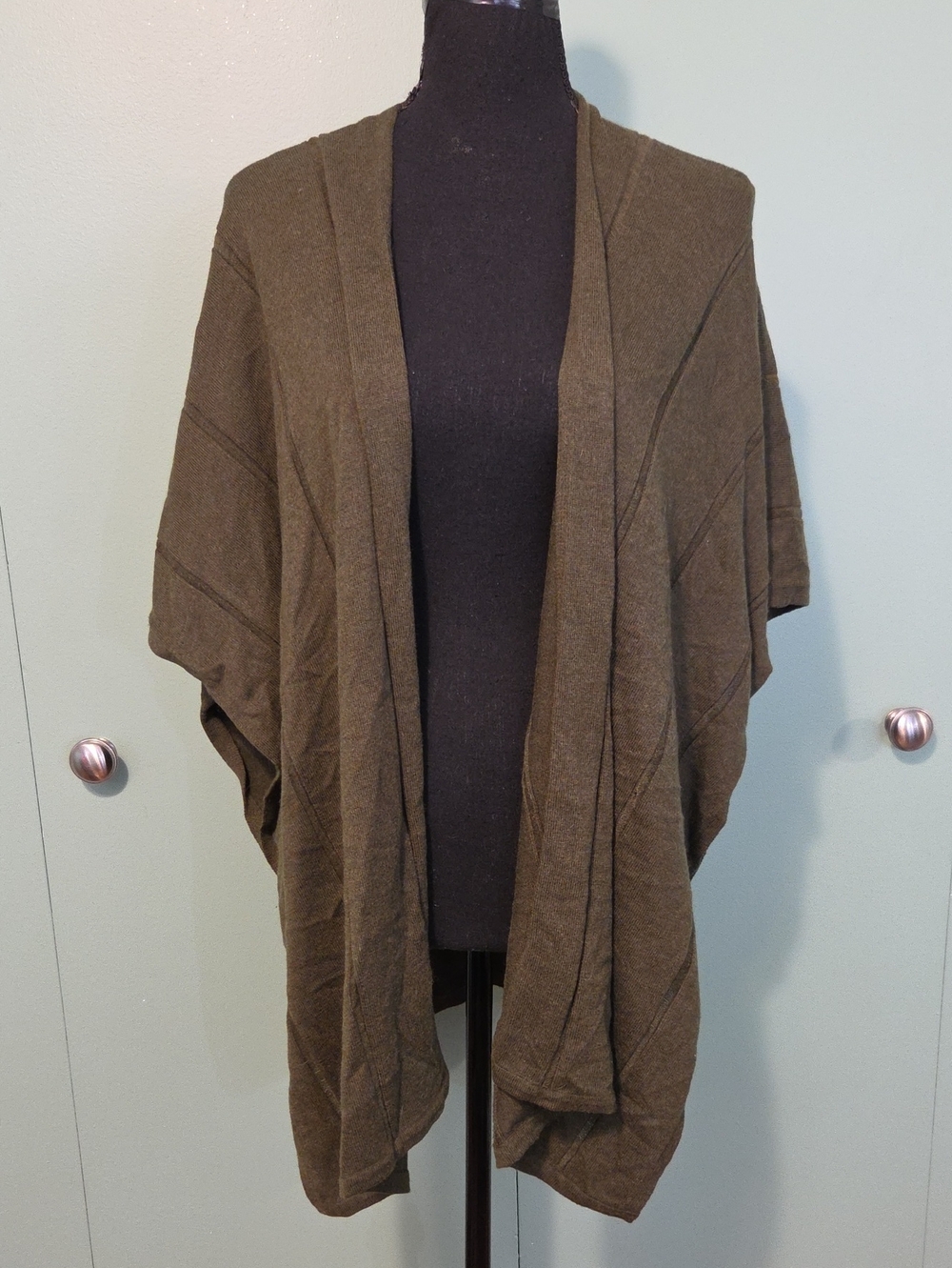 Loft Olive Green Women's Open Front Draped Cardigan Size Medium Large